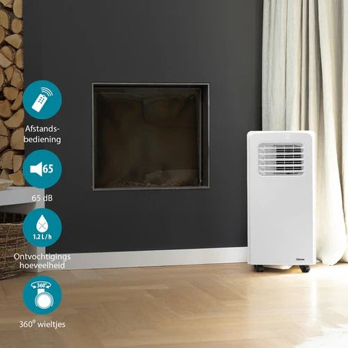 Climatiseur mobile Tristar AC-5529 9 000 BTU – Climatiseur,déshumidificateur 3-en-1 – Pour des pièces jusqu'à 34 m² – Minuterie – Blanc