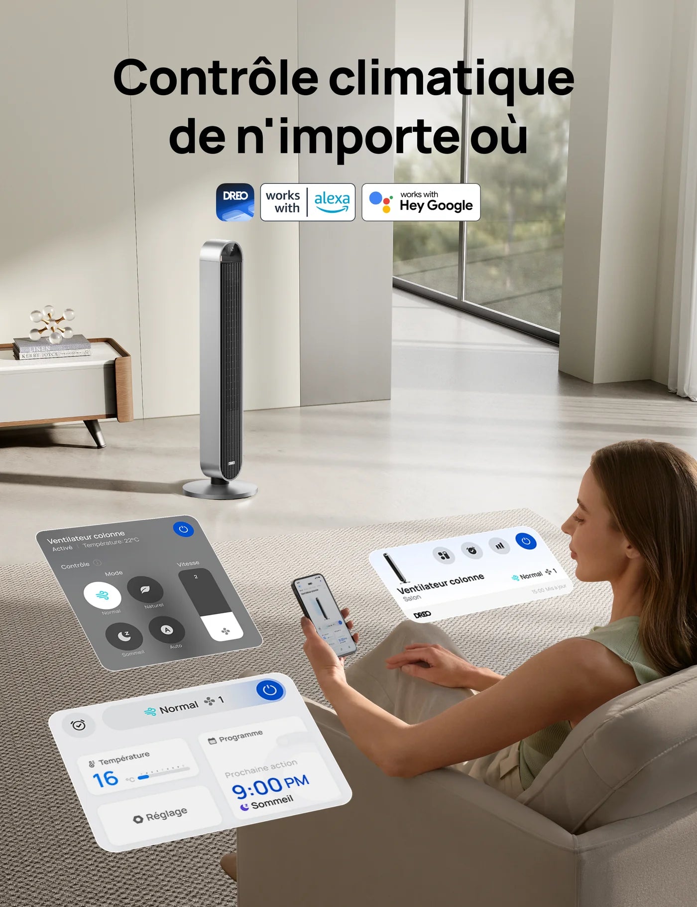 Ventilateur Colonne Intelligent Dreo 714S – Le souffle de la modernité.