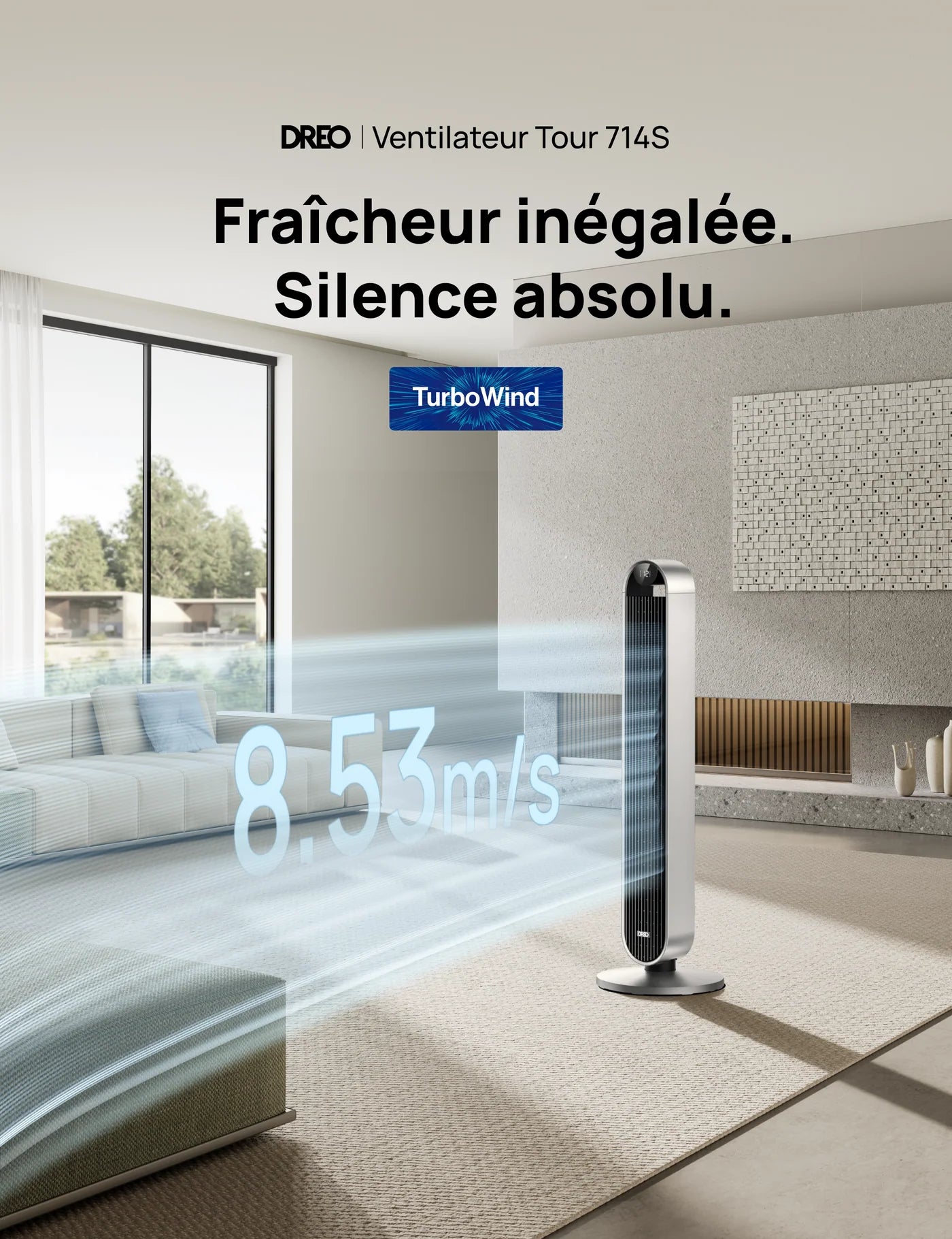 Ventilateur Colonne Intelligent Dreo 714S – Le souffle de la modernité.