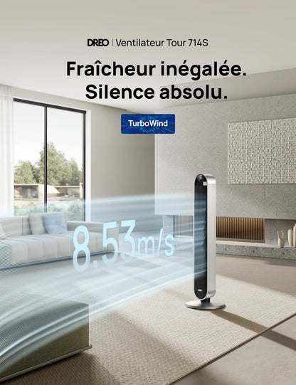 Ventilateur Colonne Intelligent Dreo 714S – Le souffle de la modernité.