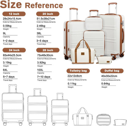 Set de 6 Valises de Voyage Rigide (55/65/74cm)