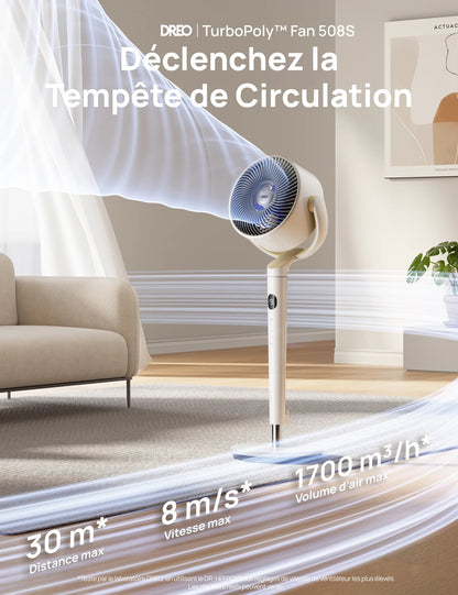 Ventilateur Pivotant Intelligent Dreo TurboPoly™ 508S – L’Air, enfin réinventé.