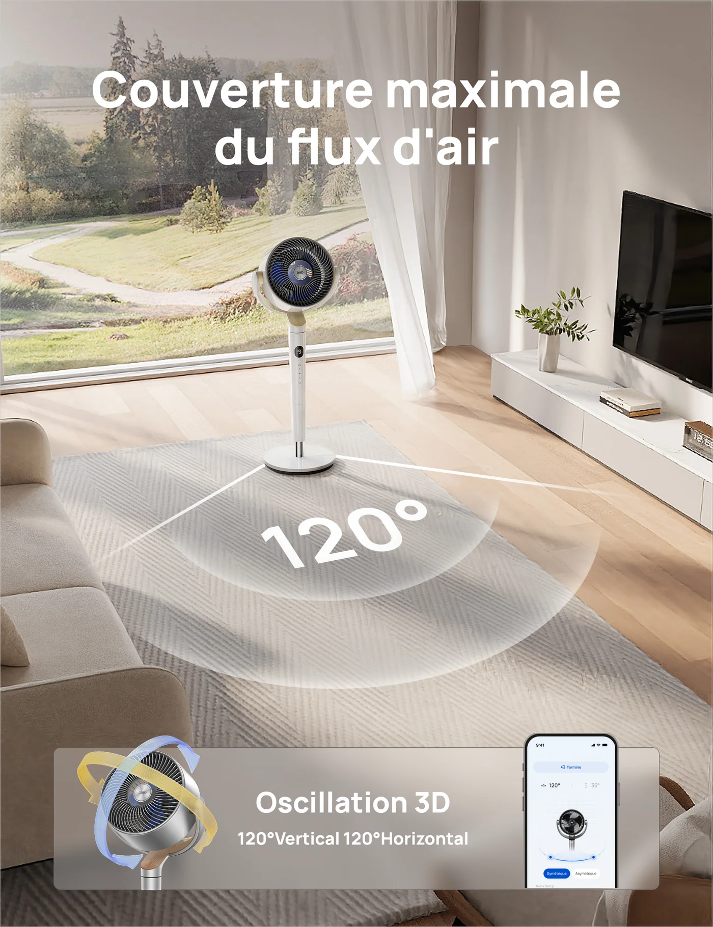 Ventilateur Pivotant Intelligent Dreo TurboPoly™ 508S – L’Air, enfin réinventé.