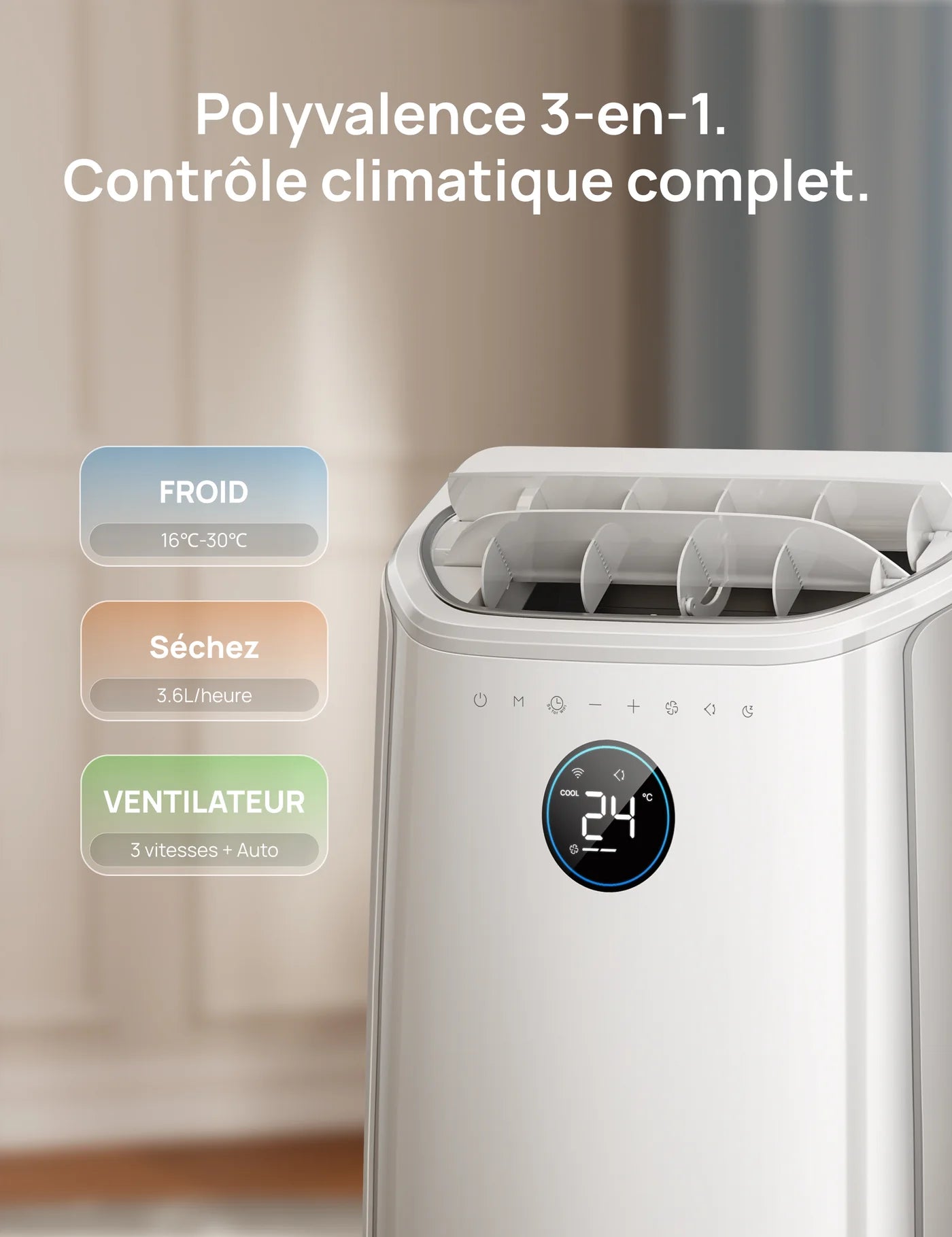 Climatiseur Portable Intelligent Dreo 516S – Le confort absolu, maîtrisé.