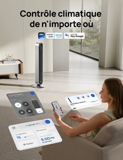 Ventilateur Colonne Intelligent Dreo 714S – Le souffle de la modernité.